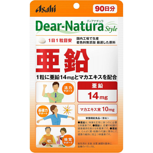 Японский цинк Asahi Dear-Natura Style Zinc — поддержка кожи, волос и иммунитета