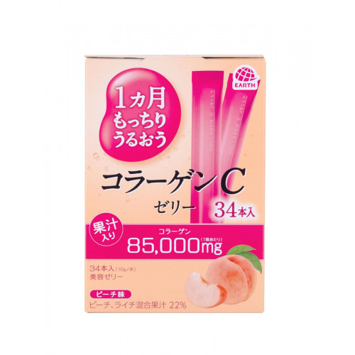 Коллагеновое желе со вкусом персика Earth Collagen C Jelly Peach