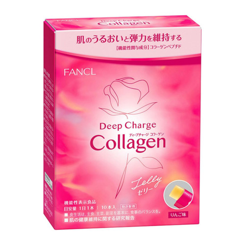 Низкомолекулярный коллаген Deep Charge Collagen FANCL в яблочном желе — красота кожи, увлажнение и эластичность