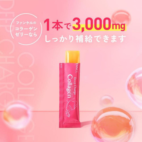 Низкомолекулярный коллаген Deep Charge Collagen FANCL в яблочном желе — красота кожи, увлажнение и эластичность