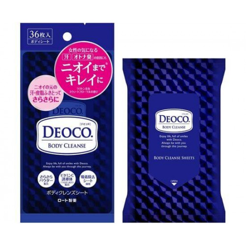 Влажные салфетки от пота и запаха Deoco, 36 шт