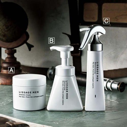 Японский мужской крем для тела с коллагеном Lissage Men Aromatic Cream Kanebo