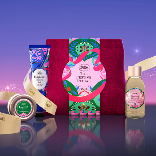 Подарочный набор для ухода за телом SABON Golden Citrus — Золотой цитрус, 3 средства