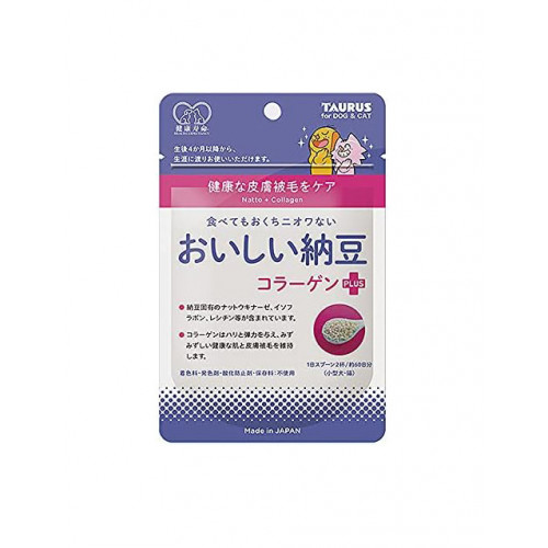 TAURUS Delicious Natto Collagen — комплекс для кожи и блестящей шерсти животных, 30 г