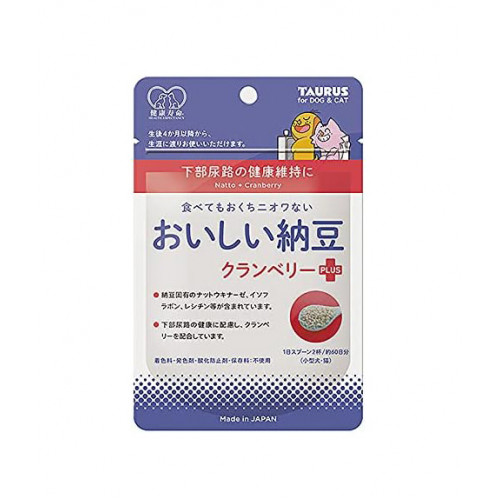 TAURUS Delicious Natto Cranberry — комплекс для здоровья нижних мочевых путей животных, 30 г